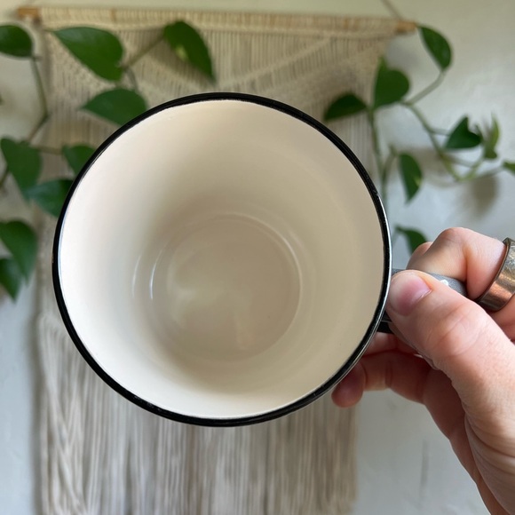 Great Gatherings Retro Owl Mug – Gray Ceramic Coffee Cup – Vintage Boho Kitchen - Picture 6 of 7